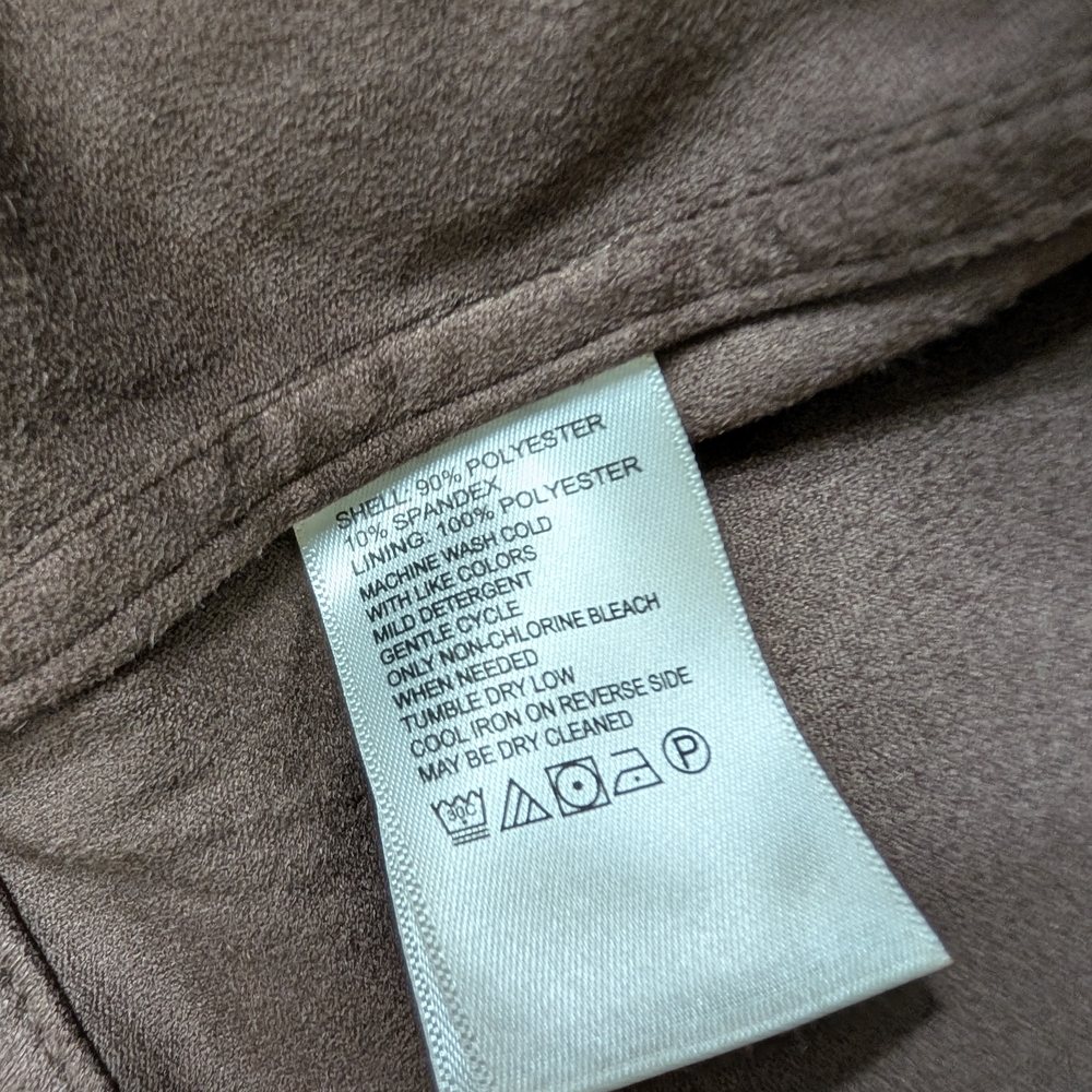 Tommy Bahama Chocolate Brown Faux Suede Trucker Jacket - Picture 4 of 8